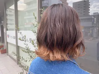 ミディアム カラー パーマ ヘアアレンジ 渡邊 桃香のヘアスタイル