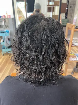 ミディアム パーマ メンズ ✂️メンズカット✂️ ソノベレオのヘアスタイル