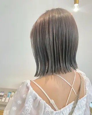 ミディアム カラー 安永 涼のヘアスタイル