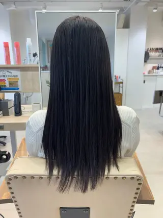 ロング ニュアンスパーマ/ フェザー/マッシュのヘアスタイル