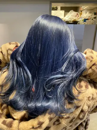 セミロング カラー パーマ ヘアアレンジ メンズ キッズ ネイル マツエク・マツパ 韓国/トレンド レイヤー【101】のヘアスタイル
