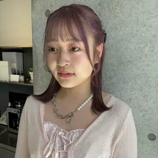 ミディアム カラー Miyu🎀レイヤー ／透明感カラー🪽のヘアスタイル