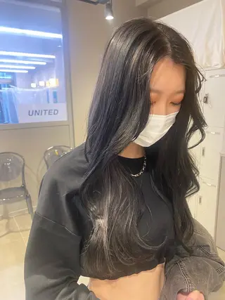 セミロング カラー パーマ ヘアアレンジ メンズ キッズ ネイル マツエク・マツパ 韓国/トレンド レイヤー【101】のヘアスタイル