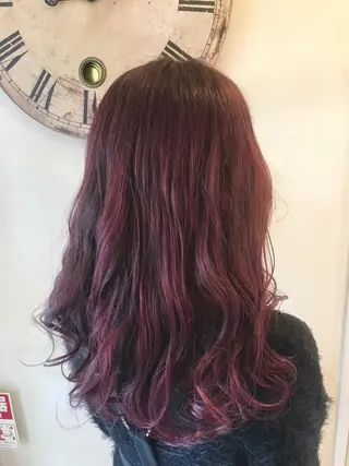 ロング カラー 岩谷/ブリーチ 🪽透明感カラーのヘアスタイル