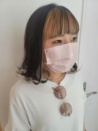 ミディアム カラー 鈴木 翠のヘアスタイル