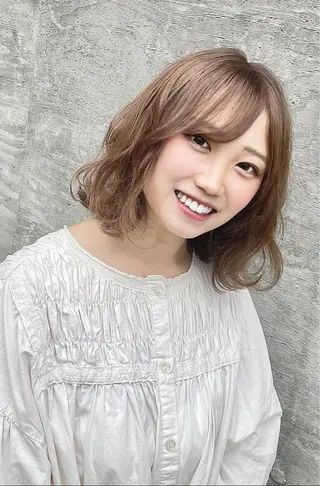 セミロング カラー パーマPrivate SalonNoa名駅のヘアスタイル
