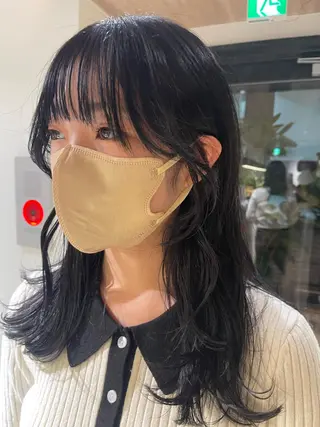 ミディアム 永田 優希のヘアスタイル