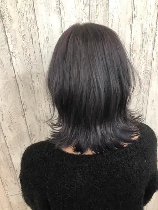 ミディアム カラー 髪質改善/艶髪💎 ウエキ リカのヘアスタイル