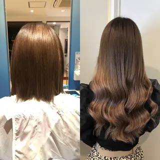 ロング カラー ヘアアレンジ 🧡艶髪ちゅるん髪 🫧🧡YUKI❄️のヘアスタイル