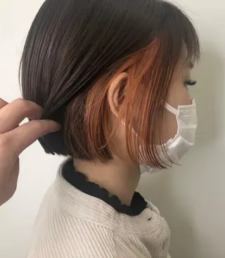 ショート カラー メンズ レイヤー ウルフ 弓木啓輔のヘアスタイル