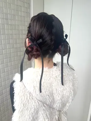 ヘアアレンジ 縮毛矯正/エクステ /艶カラー/ヘアメのヘアスタイル