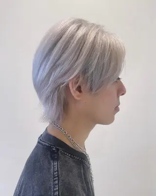 ショート カラー メンズ shiho/名駅💎 ケアカラー/ブリーチのヘアスタイル