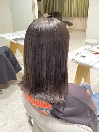 セミロング カラー 髪質改善/ボブ /雷賀のヘアスタイル