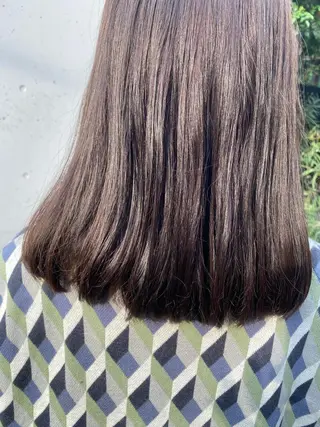 セミロング カラー お任せヘア☘️☘️ 及川渚のヘアスタイル