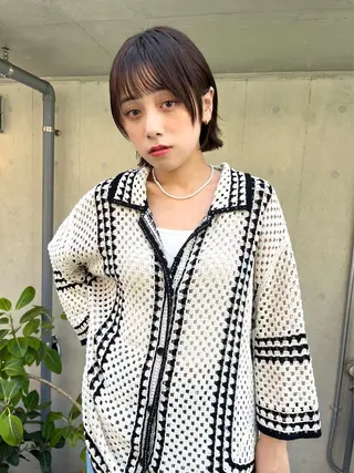 ショート カラー 嶋佐 昌大 シマサマオのヘアスタイル