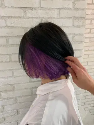セミロング ハイトーン/ 髪質改善/垣尾颯大のヘアスタイル