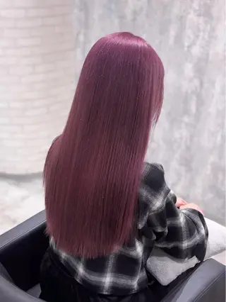 セミロング カラー 詩乃🎀ピンク 暖色系🫧レイヤーのヘアスタイル