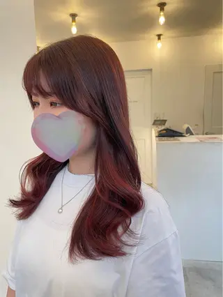 セミロング カラー 💘韓国レイヤー上 品カラーruru💘のヘアスタイル