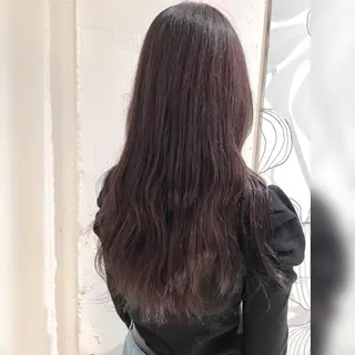 ロング カラー 艶くすみカラー ‎/縮毛/川添桃花‎のヘアスタイル