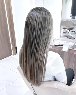 カラー ロング ＡＳＨ大宮/ブリーチ 髪質改善/カラーのヘアスタイル