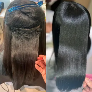 セミロング let's所属・金山/自然な縮毛矯正 藤井雄太のヘアスタイル