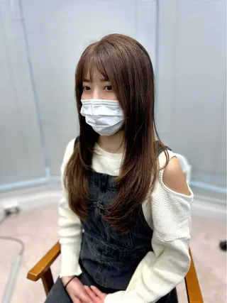ロング カラー パーマ ヘアアレンジ メンズ キッズ 骨格レイヤーカット 🌿美髪縮毛矯正のヘアスタイル