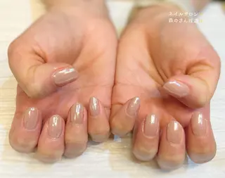 ネイル ショートネイル 森のさんぽ道のネイルデザイン