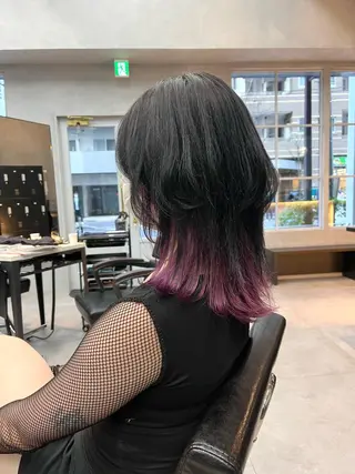 ミディアム カラー 🎀♥️推しカラー tomoka💜🍭のヘアスタイル