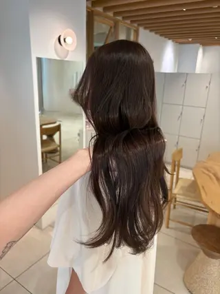 ロング カラー 似合わせカットカラー りおなのヘアスタイル