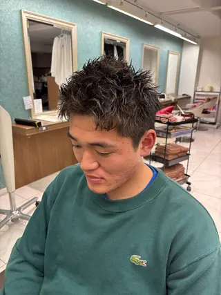 パーマ メンズ ハードパーマ Rico💜のヘアスタイル
