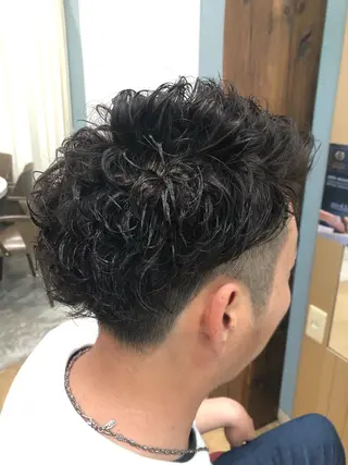 パーマ メンズ 吉田 凌也のヘアスタイル