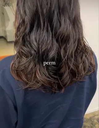 ミディアム 縮毛矯正・透明感 カラー💙acoのヘアスタイル