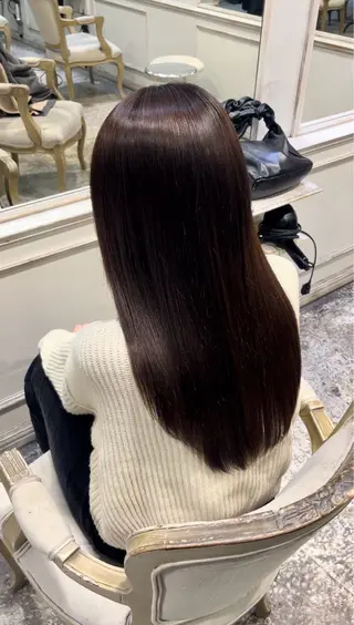 ロング 美髪矯正 透明感 カラー⭐️ユウキのヘアスタイル