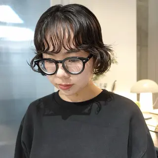 ショート パーマ ヘアアレンジ 🌐サトウ リョウ🌐のヘアスタイル