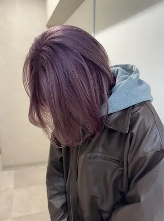 ミディアム カラー Peyp博多 SORAモデル募集のヘアスタイル