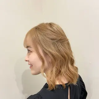 ミディアム ヘアアレンジ ワタナベ リリコのヘアスタイル
