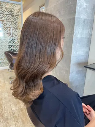 ロング カラー 小顔/似合わせカット 杉山莉菜のヘアスタイル