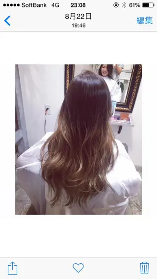 セミロング ロング カラー ヘアアレンジ 韓国♡ハイライト ♡YURIのヘアスタイル
