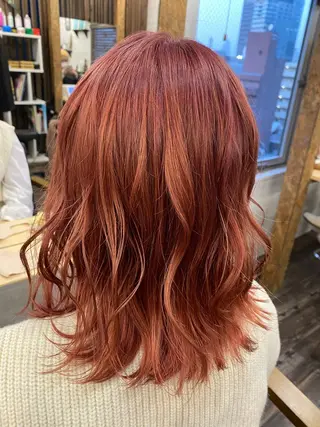 ミディアム ブリーチ毛対応酸性 ストレート🌈サキのヘアスタイル