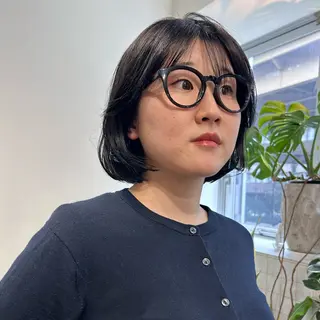 ミディアム みうら ありさのヘアスタイル