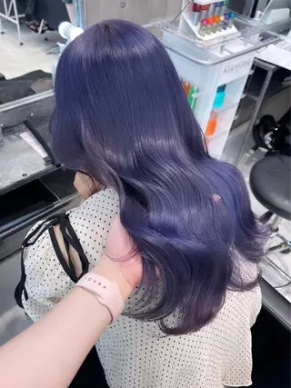 ロング カラー パーマ ヘアアレンジ メンズ キッズ ネイル マツエク・マツパ アイブロウ 🎀韓国レイヤー YURINA🎀のヘアスタイル