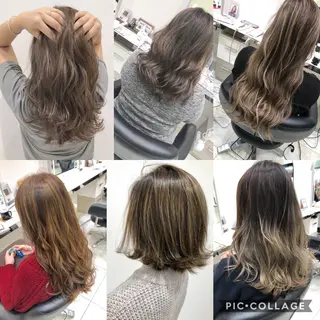 カラー 岸 保奈美のヘアスタイル