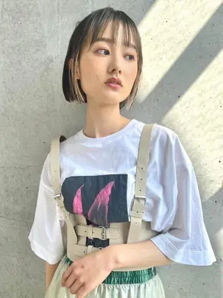 ショート FERIA梅田🖤 透明感カラー🎀のヘアスタイル