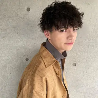 カラー *メンズ専門アカデミ ー🔥BLUCK🏁のヘアスタイル