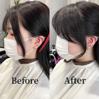 ミディアム レイヤーカット/透明 感カラー🩵中村友美のヘアスタイル