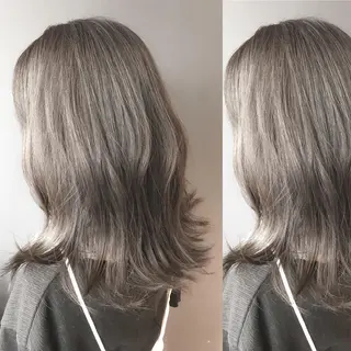 ミディアム カラー BOX mico.のヘアスタイル