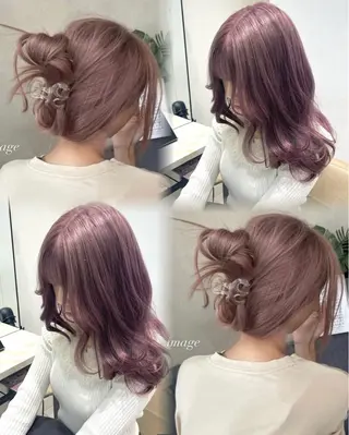 セミロング カラー 韓国風ハッシュカット 似合わせレイヤー池袋のヘアスタイル