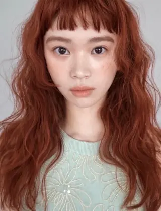 カラー rinka/暖色 ボブカットモデルのヘアスタイル