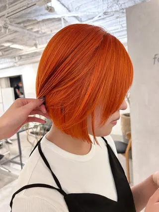 ショート カラー 切りっぱなしBOB 職人💜Anzuのヘアスタイル