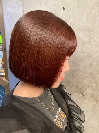 セミロング カラー 横浜美容室/暖色系 michika🌹のヘアスタイル